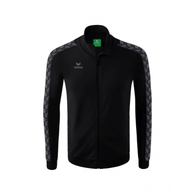 Erima Kurtka sportowa Essential Team Tracktop - wygodna, ściągacze, kieszenie boczne - czarna/szara męska